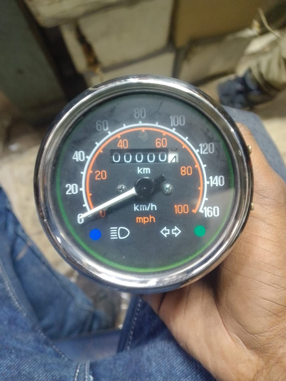160 speedo meter black speedometer for royal enfield electra standard
