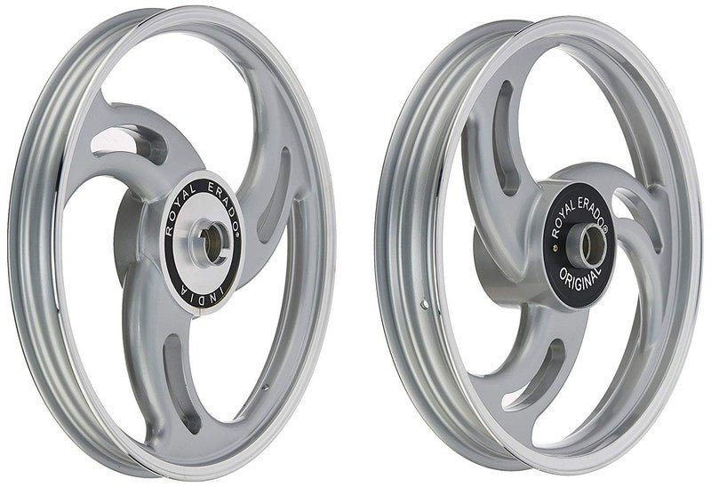 ROYAL ERADO 3 Spokes silver Alloy Wheel set for classic single disc