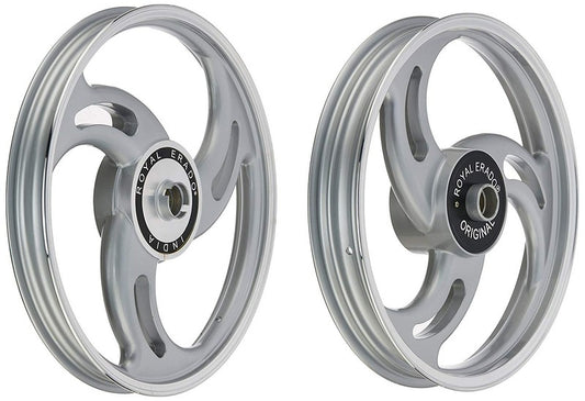 ROYAL ERADO 3 Spokes silver Alloy Wheel set for classic single disc