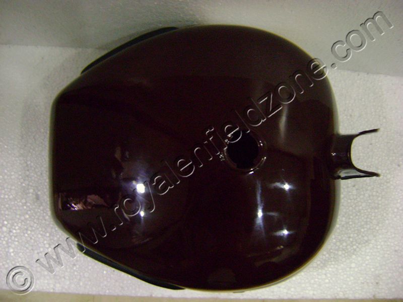 20 TO 22 LITRES BLACK TANK FOR ROYAL ENFIELD WITH RUBBER KNEE PAD