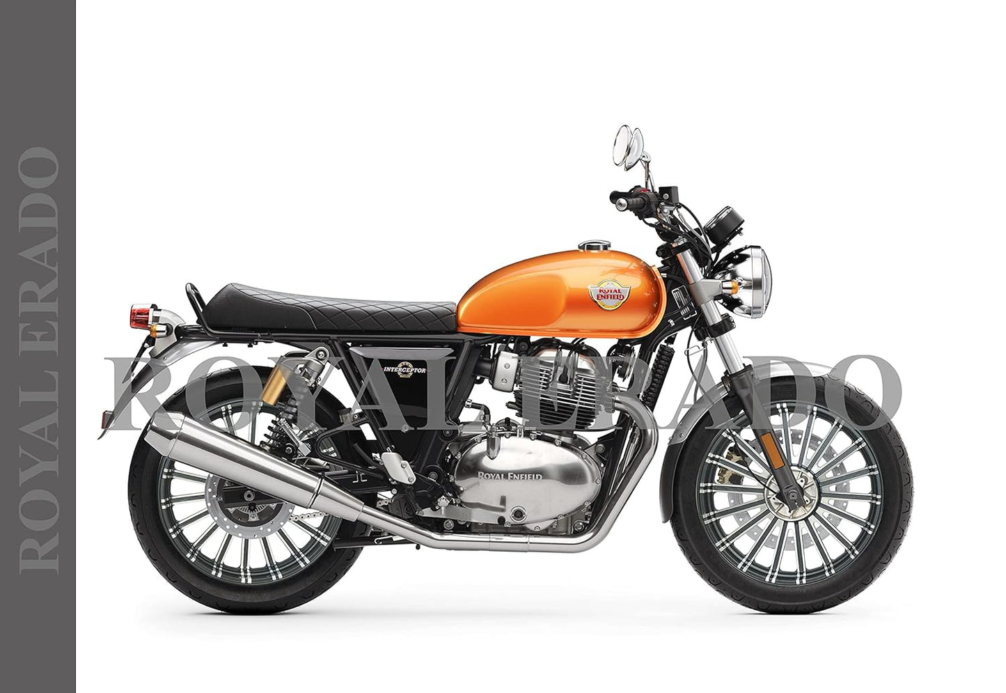 ROYAL ERADO Harley Style Alloy Wheel set. | Front 18"Disc & Rear 18" Disc | For Royal-Enfield Interceptor 650 & Continental GT 650