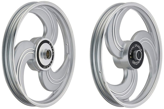 ROYAL ERADO 3 SPOKE NEW SILVER Alloy Wheel set for classic single disc