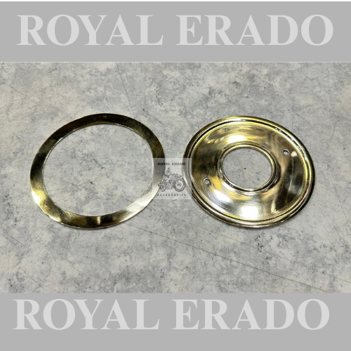 Royal enfield classic electra standard alloy wheel plate in pure brass golden