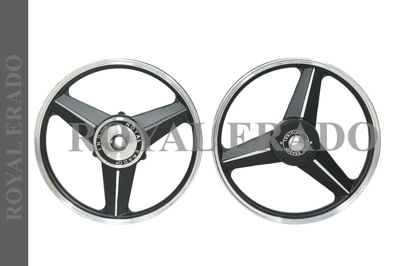 DIAMOND MERCEDES DESIGN BLACK alloy wheel for thunderbird and classic double disc