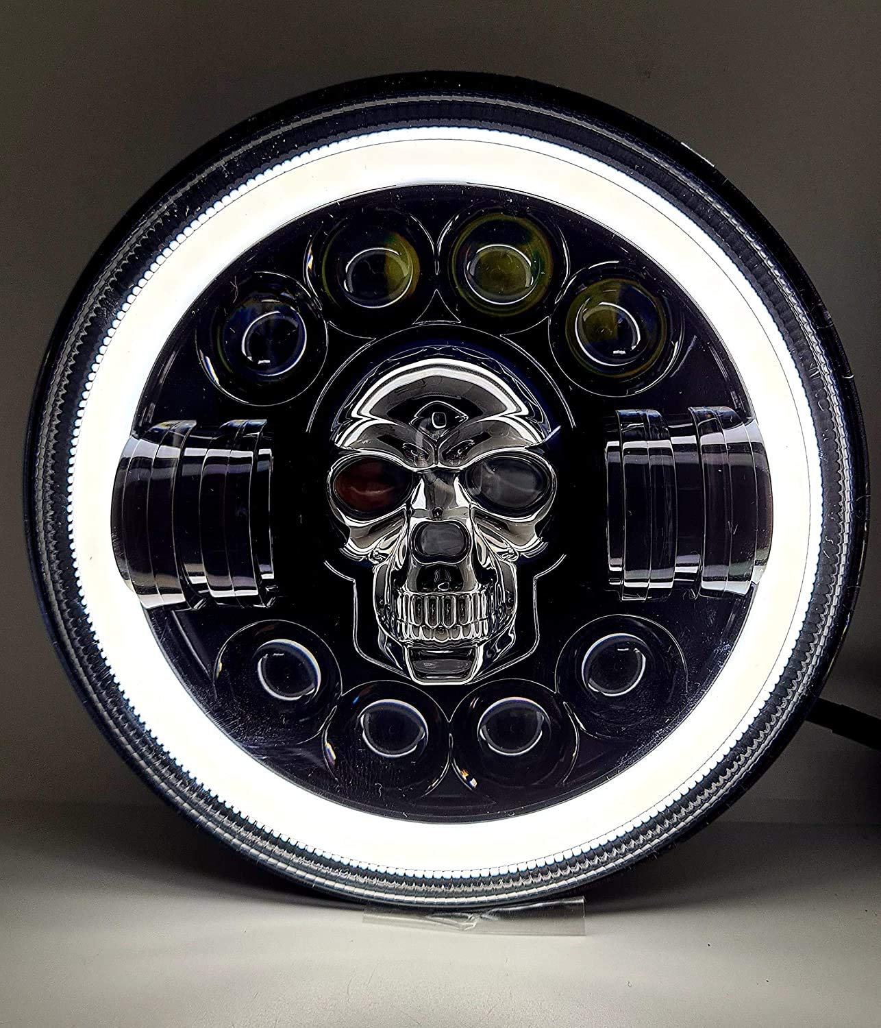 ROYAL ERADO 7" SKULL head light for royal enfield classic , electra , standard