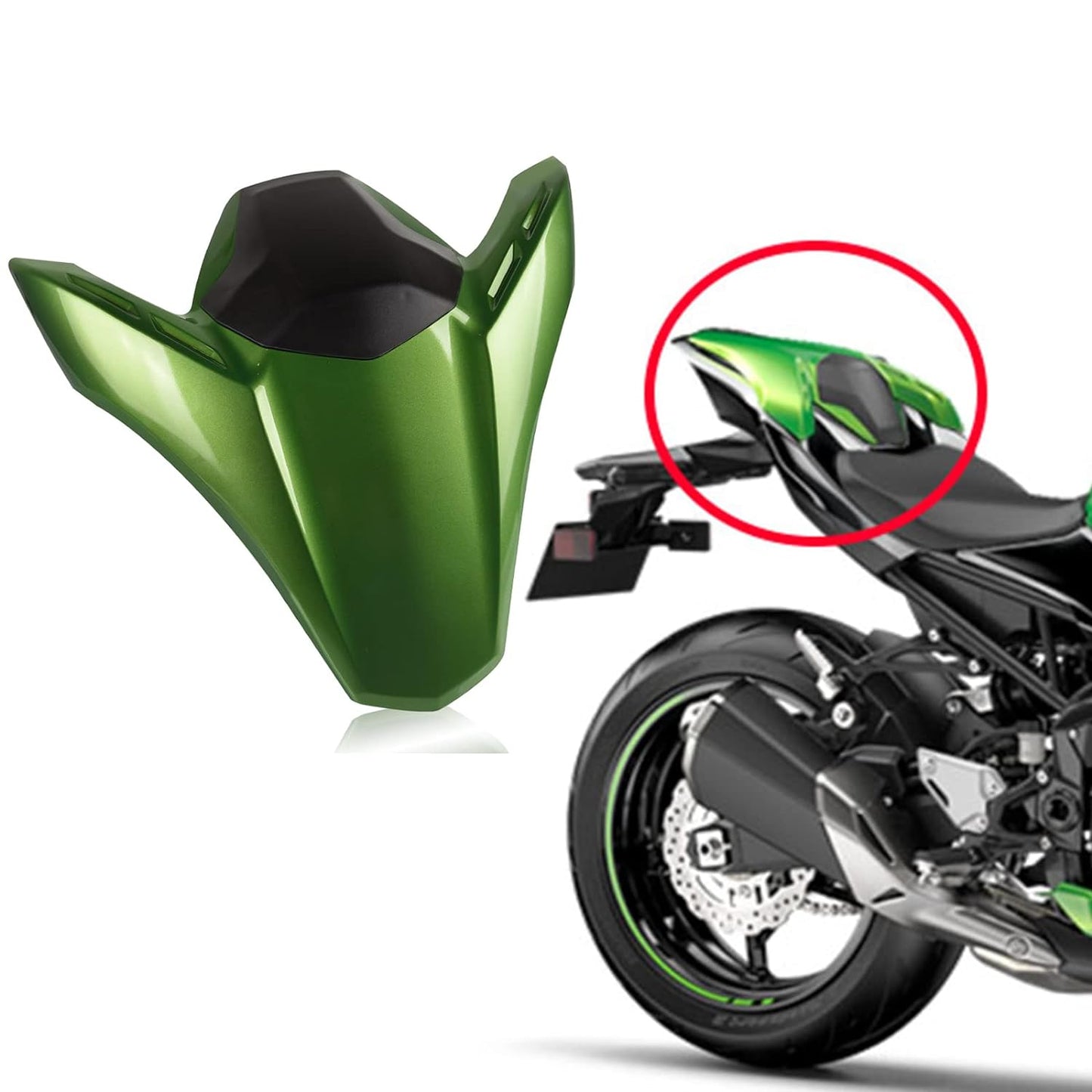 kawasaki  Motorcycle Accessories Hump Rear Seat Cover Fairing Cowl Back Cover For Z900 Z 900 2017 2018 2019 2020 (Green)