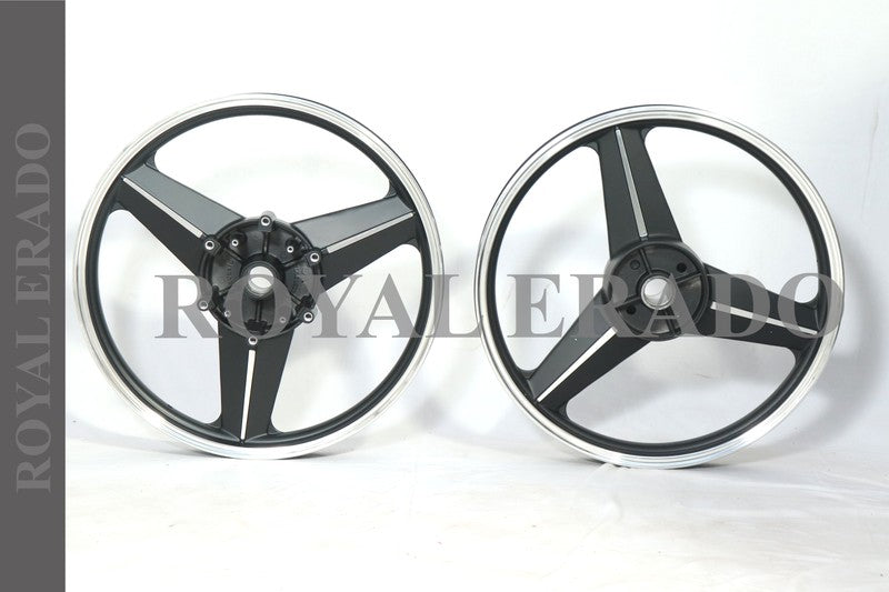 DIAMOND MERCEDES DESIGN BLACK alloy wheel for thunderbird and classic double disc