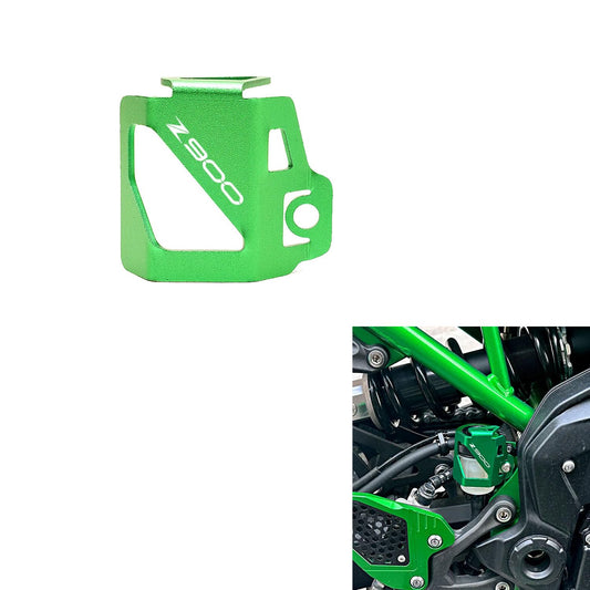 Motorcycle Rear Brake Fluid Reservoir Guard Cover Protect, for Kawasaki Z900 (Green)