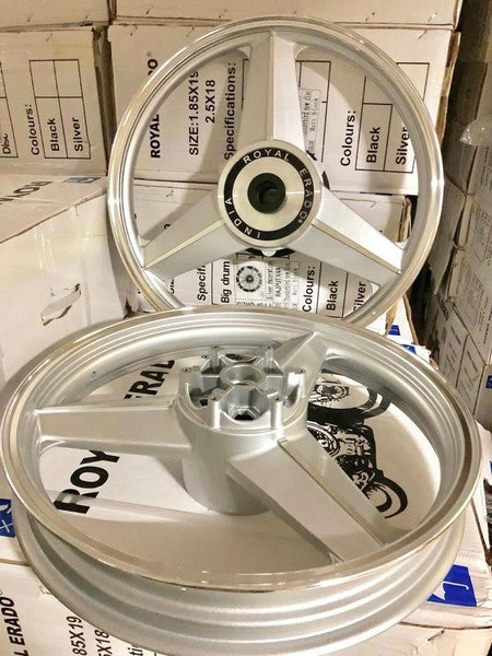 DIAMOND MERCEDES DESIGN SILVER alloy wheel for thunderbird and classic double disc