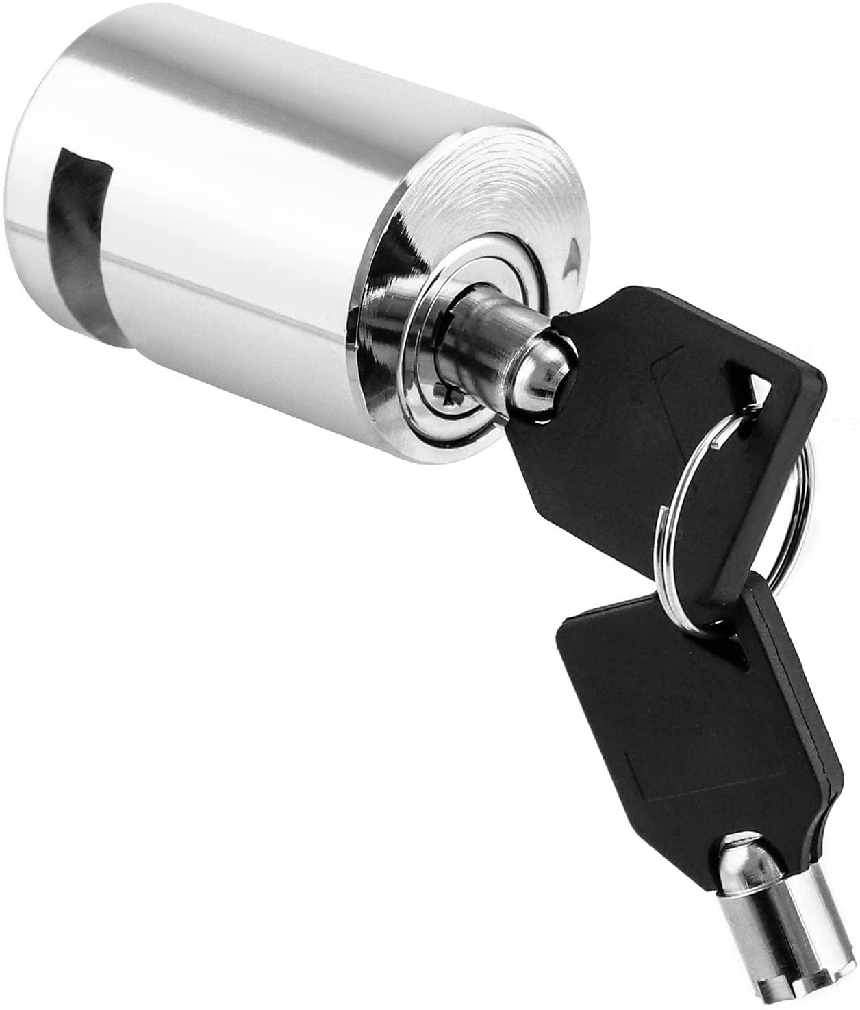 UNIVERSAL Heavy Duty DISC LOCK Disc Brake Anti Theft 7mm Pin Wheel Locking Security Lock for Bike and Motorcycle (Chrome)