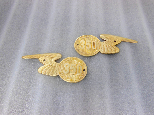 WING MONOGRAM IN BRASS FOR ROYAL ENFIELD 350CC CLASSIC ELECTRA STANDARD