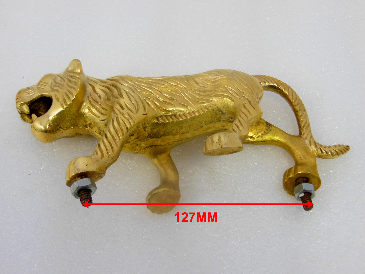 BRASS BIG TIGER / LION FOR FRONT MUDGUARD UNIVERSAL FOR ALL BIKES ROYAL ENFIELD ,JAWA ,BSA ,ETC