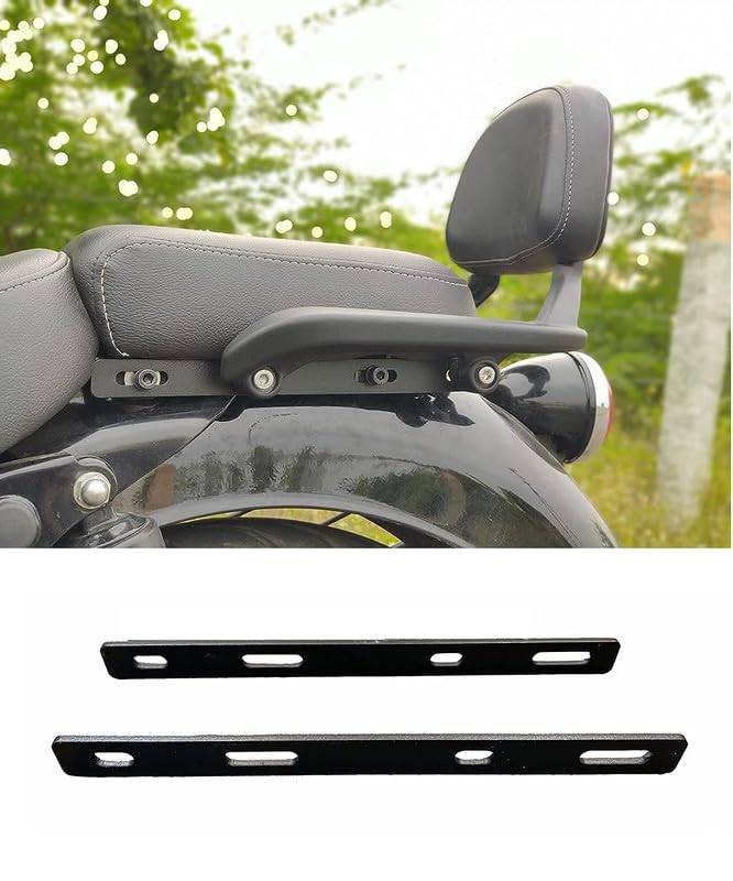 Back Rest Extender for RE Meteor 350 /Backrest Adjustable Plates (Black)