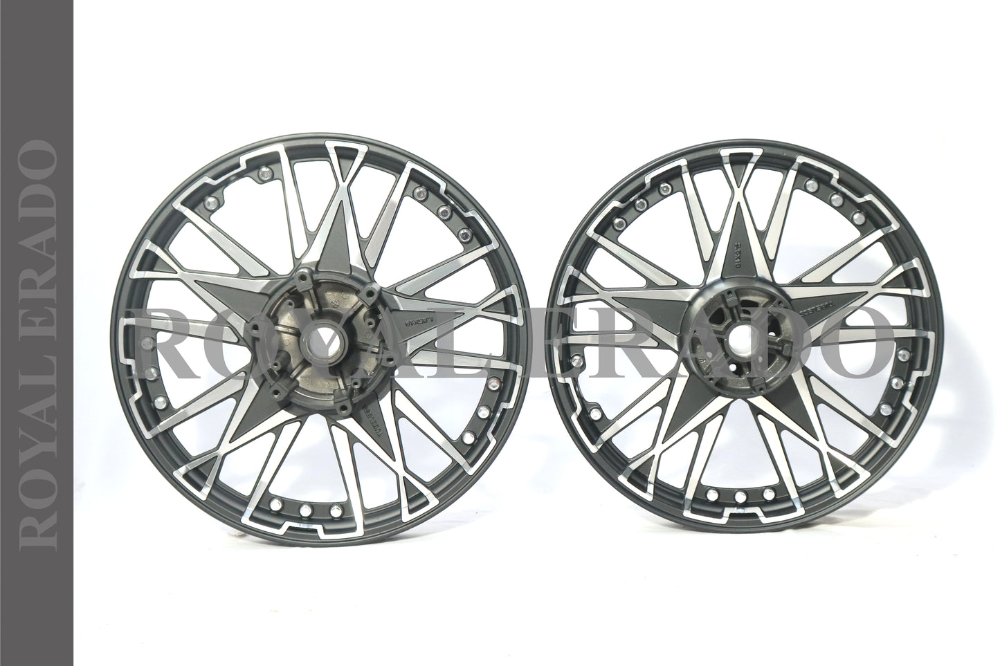 DOUBLE STAR DESIGN Alloy Wheel for STANDARD ABS Royal-Enfield Bullet X 350CC, Electra, Thunderbird 2010 model