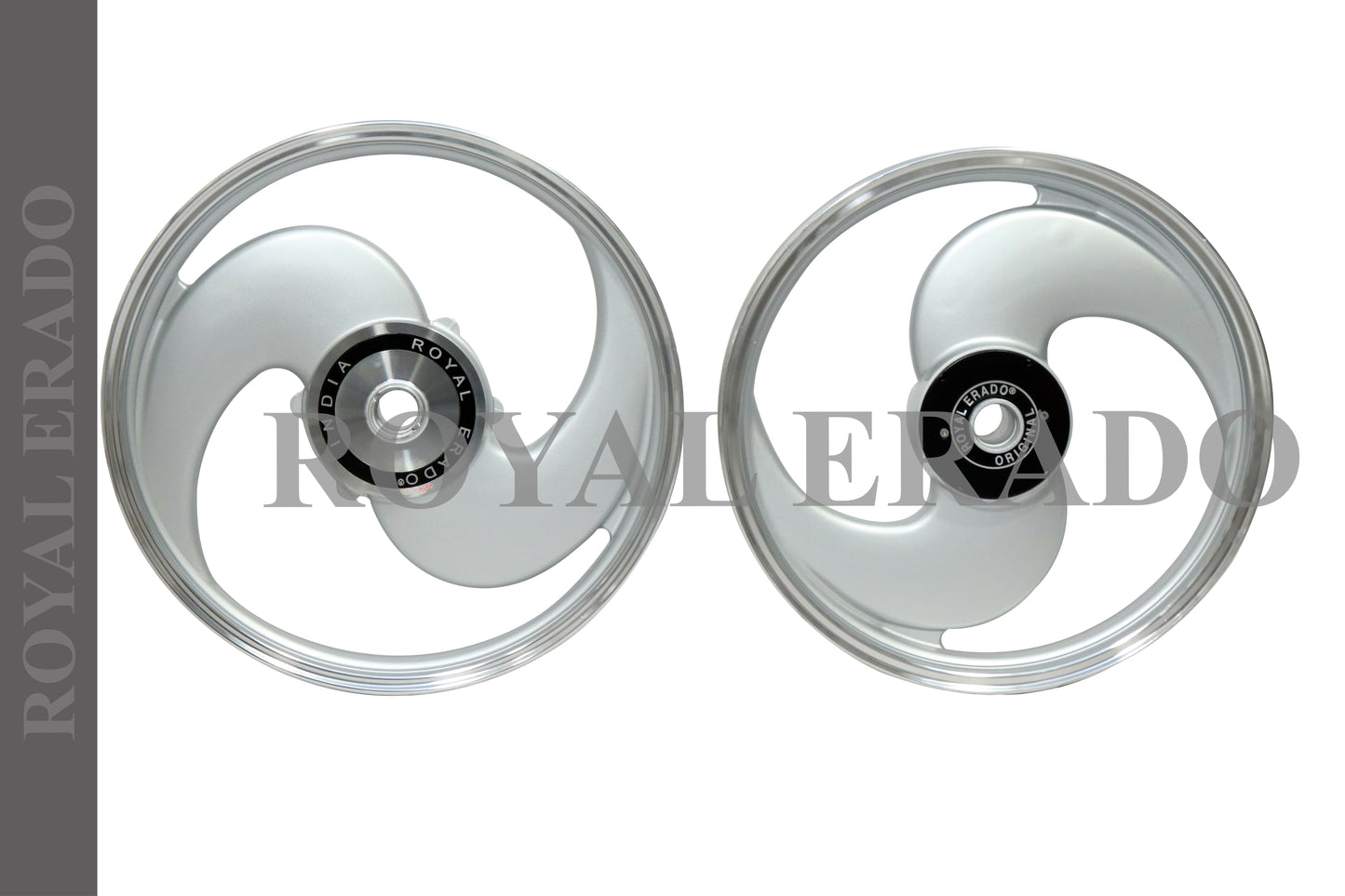 2 Spokes silver alloy wheel for thunderbird and classic double disc