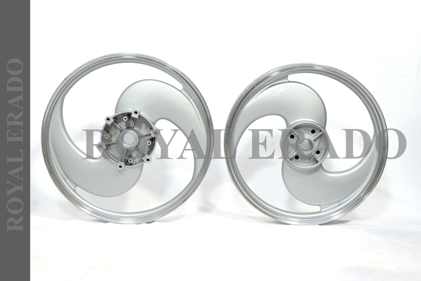 2 Spokes silver alloy wheel for thunderbird and classic double disc