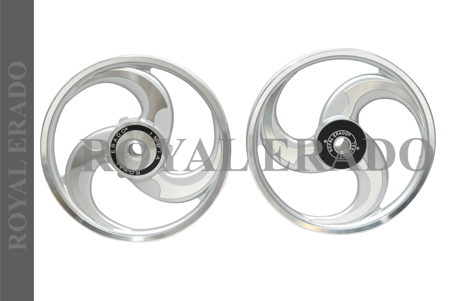 3 Spokes TALWAR SILVER Alloy Wheel for STANDARD ABS Royal-Enfield Bullet X 350CC, Electra, Thunderbird 2010 model