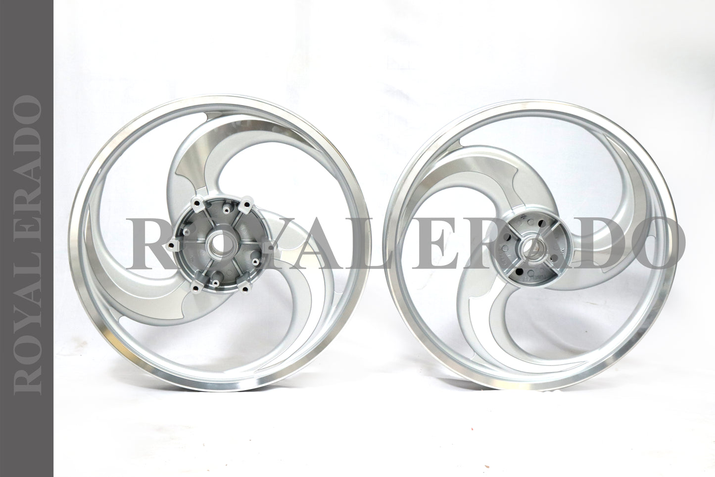 3 Spokes TALWAR SILVER Alloy Wheel for STANDARD ABS Royal-Enfield Bullet X 350CC, Electra, Thunderbird 2010 model