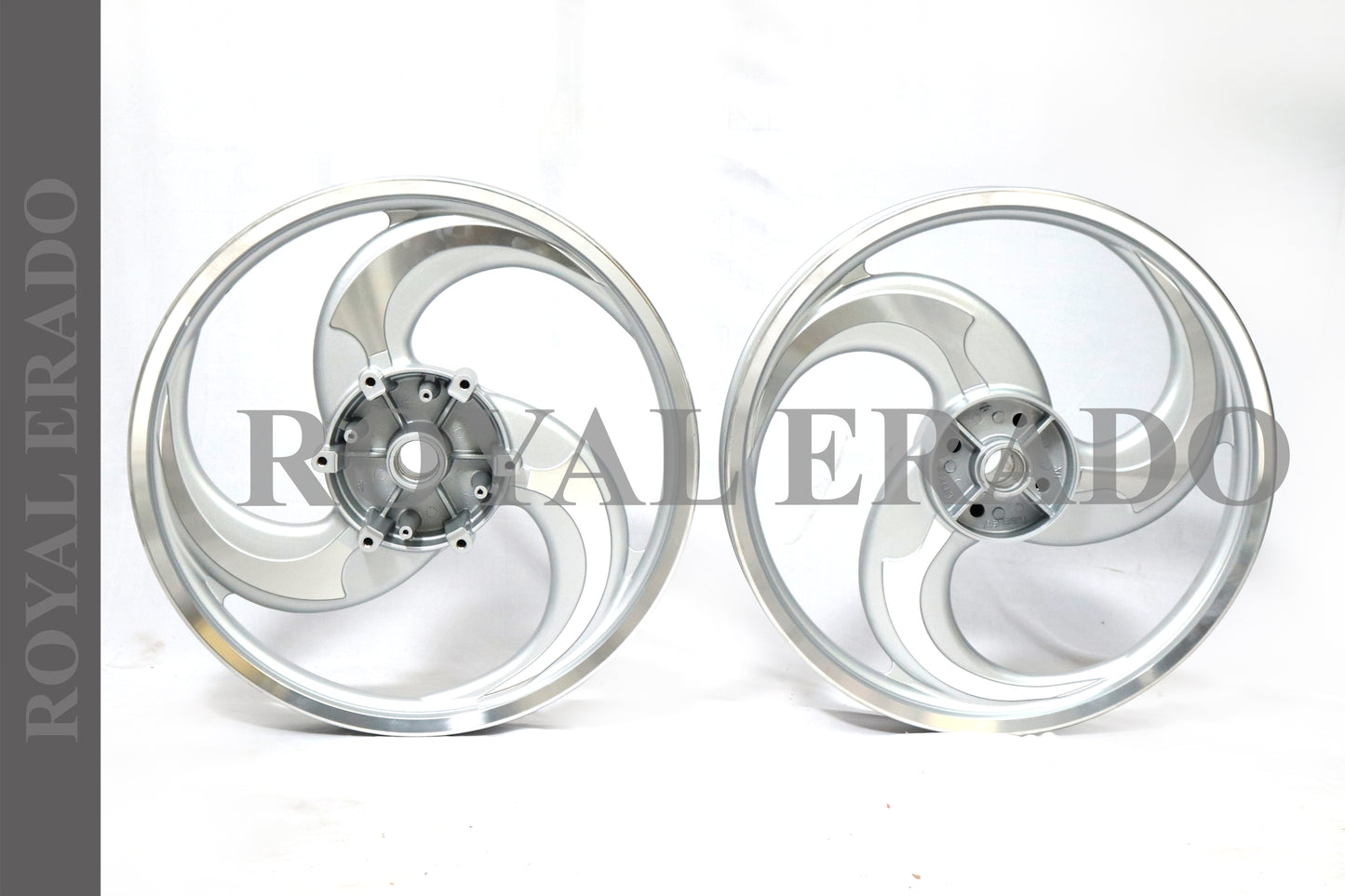 3 SPOKE TALWAR DESIGN SILVER alloy wheel for thunderbird and classic double disc