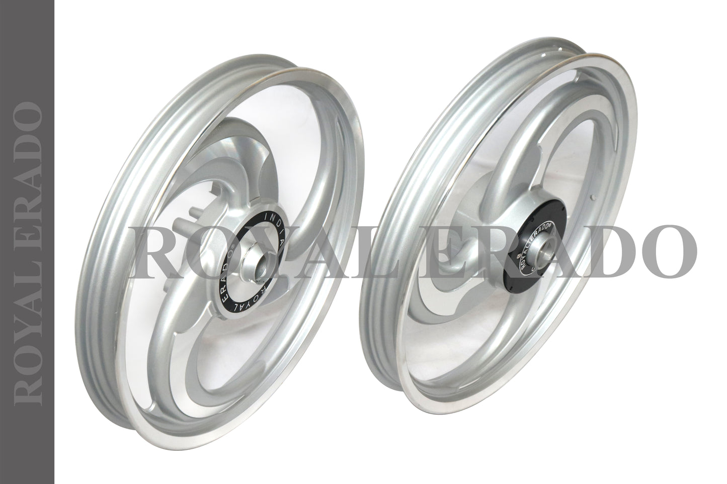 3 Spokes TALWAR SILVER Alloy Wheel for STANDARD ABS Royal-Enfield Bullet X 350CC, Electra, Thunderbird 2010 model