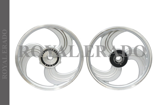 Royal Erado 3 Spokes New silver Alloy Wheel set for classic single disc