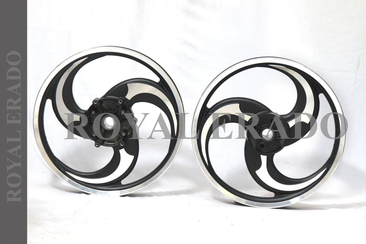 3 SPOKE TALWAR DESIGN BLACK alloy wheel for thunderbird and classic double disc alloy wheel for thunderbird and classic double disc