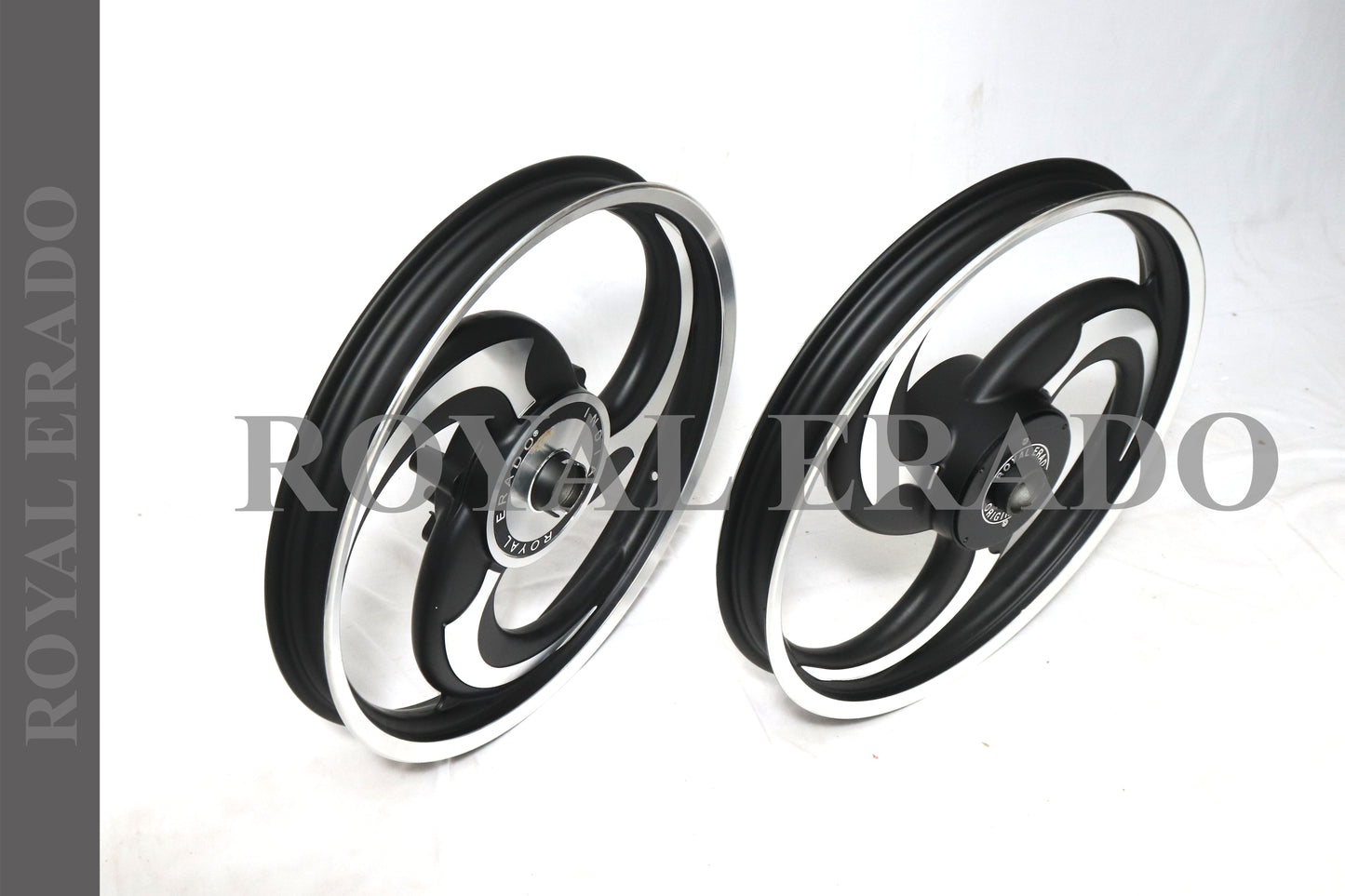 3 Spokes TALWAR BLACK  Alloy Wheel for STANDARD ABS Royal-Enfield Bullet X 350CC, Electra, Thunderbird 2010 model