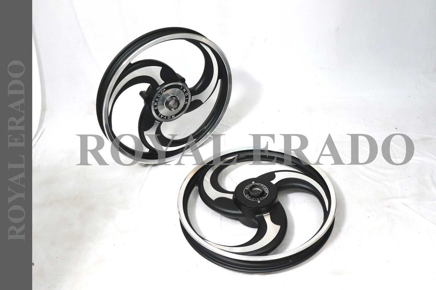 3 Spokes TALWAR BLACK  Alloy Wheel for STANDARD ABS Royal-Enfield Bullet X 350CC, Electra, Thunderbird 2010 model