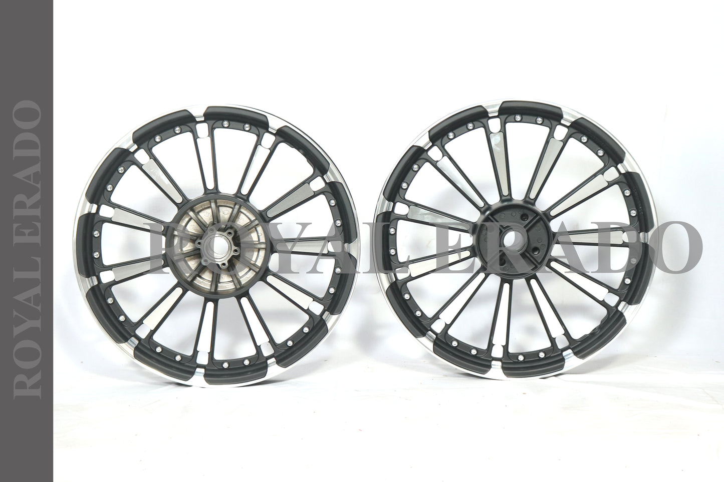 11 SPOKE RAJPUTANA design Alloy Wheel set For Royal-Enfield standard big drum