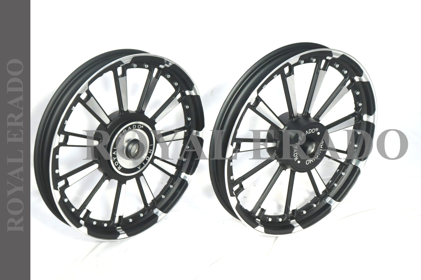 11 SPOKES RAJPUTANA DESIGN Alloy Wheel for STANDARD ABS Royal-Enfield Bullet X 350CC, Electra, Thunderbird 2010 model