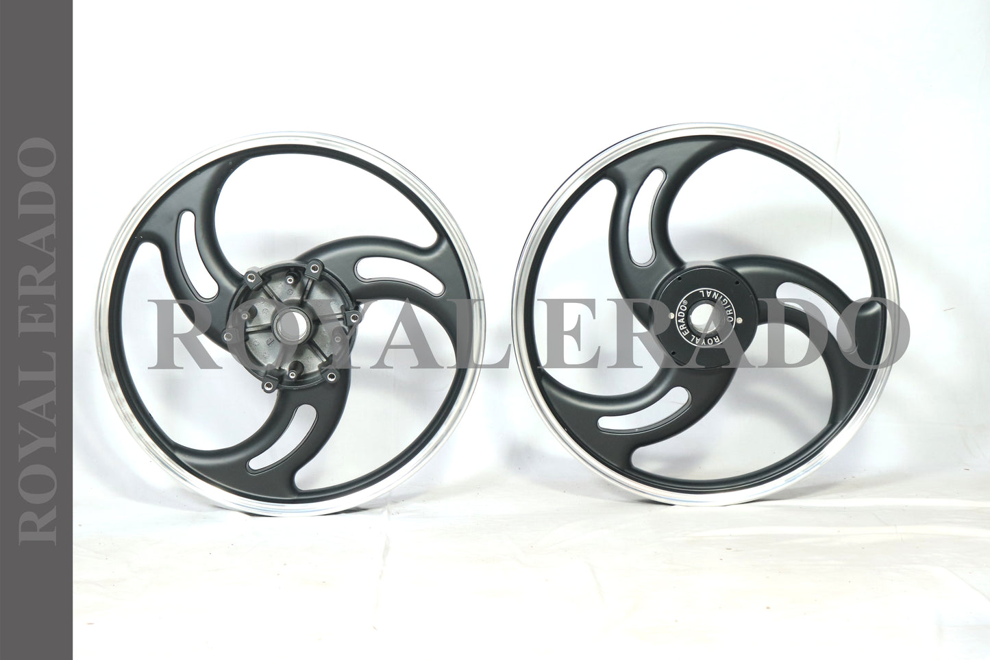 3 Spokes BLACK Alloy Wheel for STANDARD ABS Royal-Enfield Bullet X 350CC, Electra, Thunderbird 2010 model