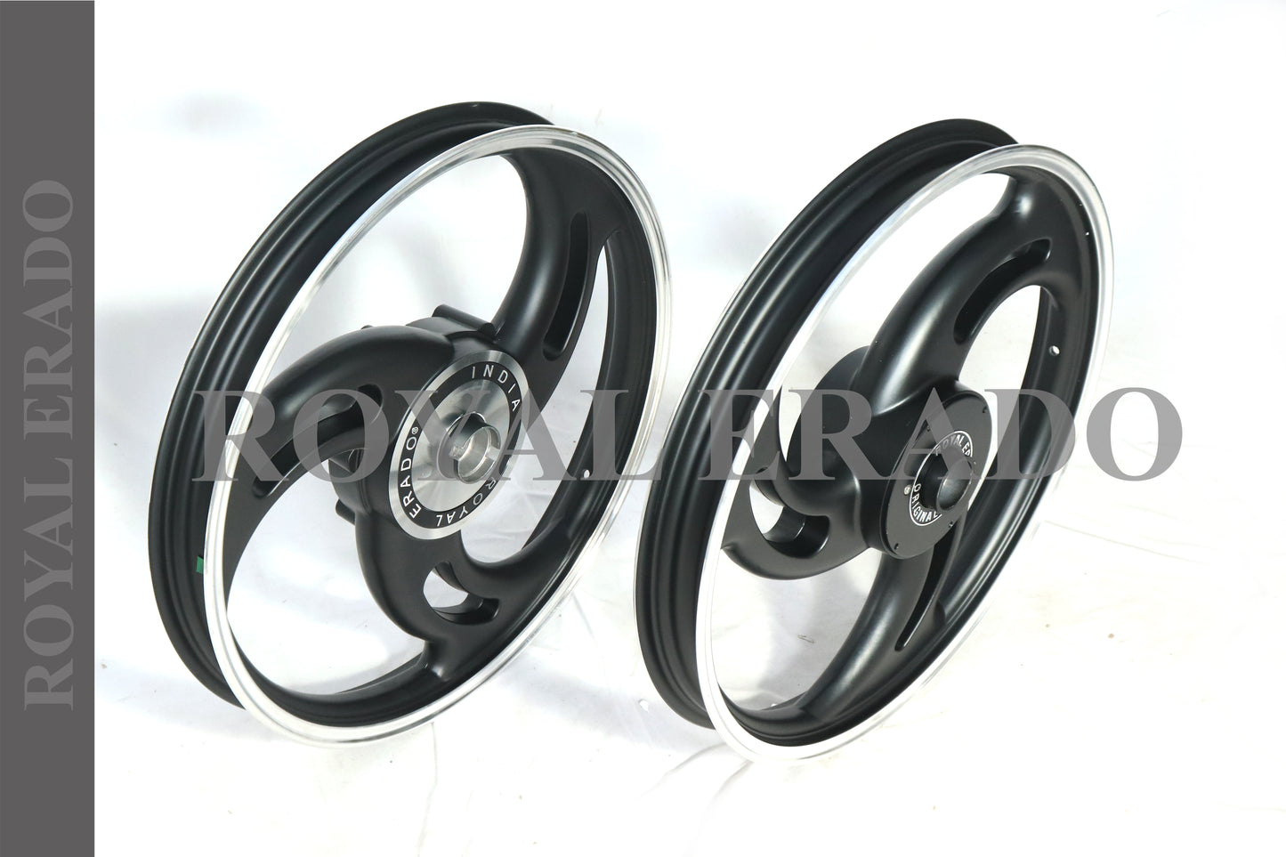 3 Spokes BLACK Alloy Wheel for STANDARD ABS Royal-Enfield Bullet X 350CC, Electra, Thunderbird 2010 model