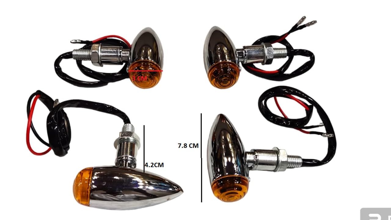 UNIVERSAL BULLET STYLE INDICATOR IN CHROME FOR ROYAL ENFILED KTM