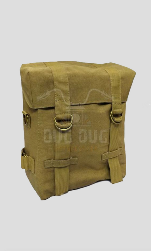 Canvas Bag Saddle Bag for Royal Enfield Super Meteor 650 / METEOR 350 / CLASSIC REBORN / CLASSIC OLD – KHAKI -1 PEACE