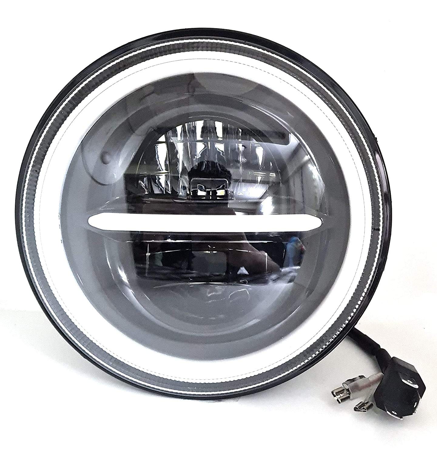 ROYAL ERADO 7" MINIUS WITH RING head light for royal enfield classic , electra , standard