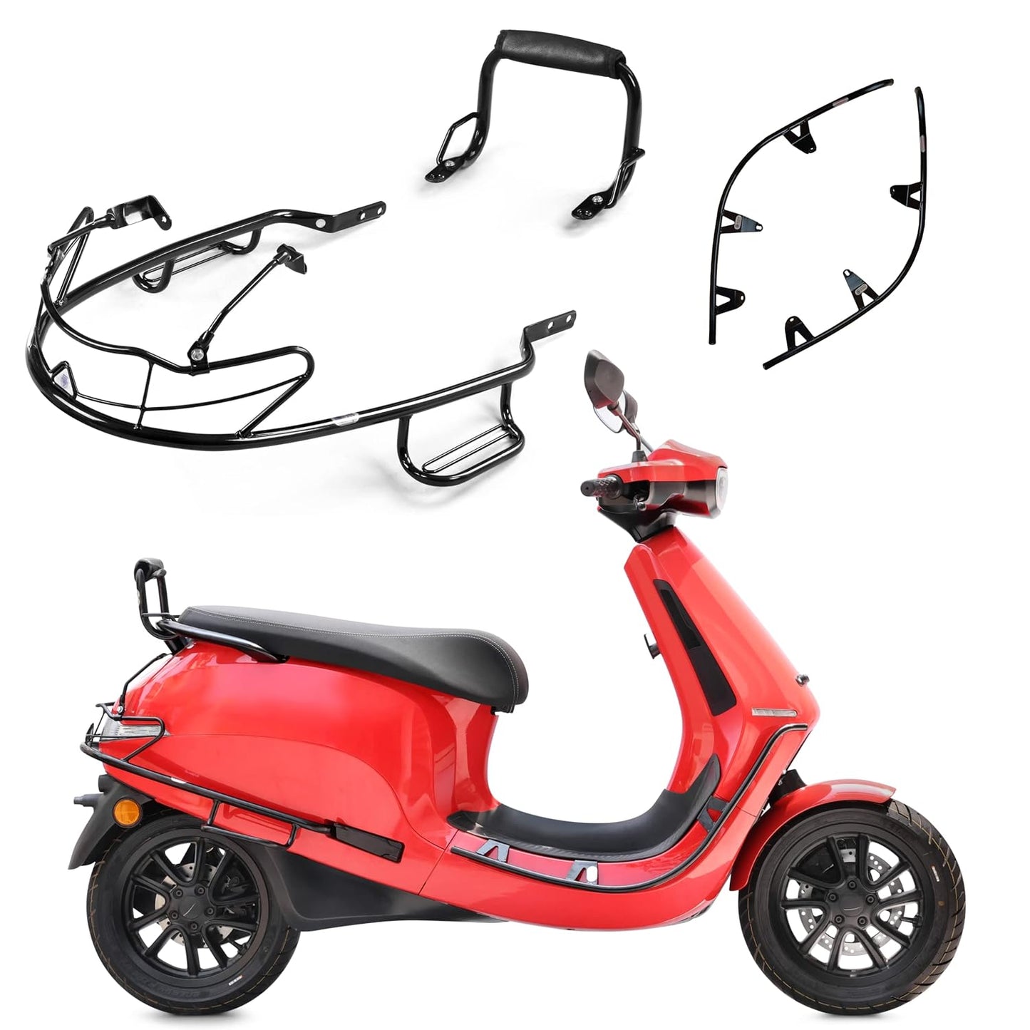 Black Guard Full Set Suitable For Ola S1 & S1 Pro Electric Scooter (Fix Footrest and Backrest)