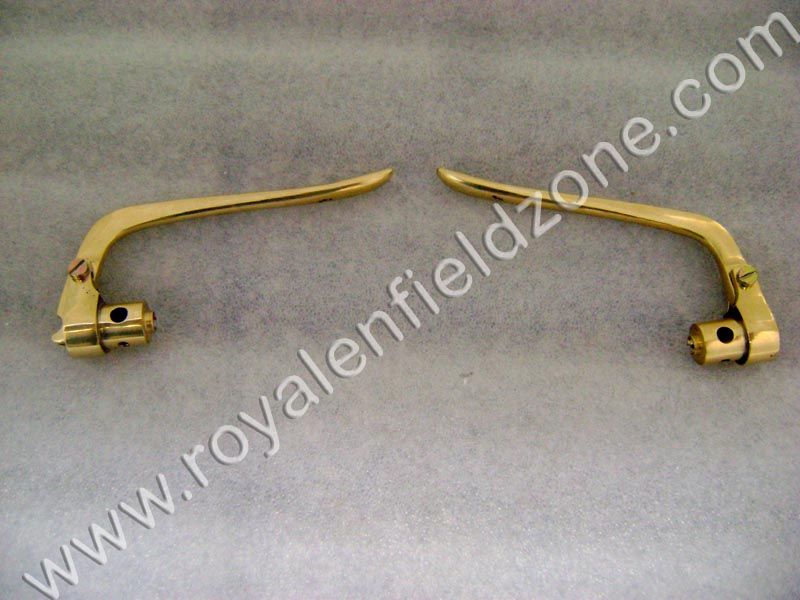 Brass vintage inverted clutch & break lever for 7/8" handle bar royal enfield bsa etc (fit to non- disc bike )