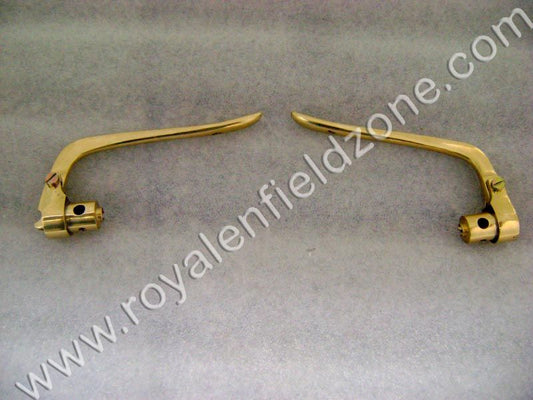 Brass vintage inverted clutch & break lever for 7/8" handle bar royal enfield bsa etc (fit to non- disc bike )