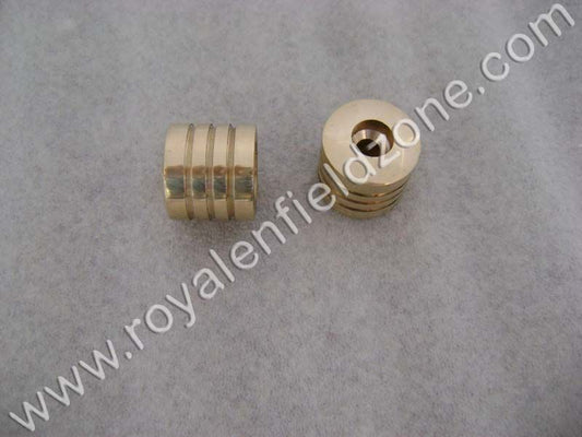 BRASS HANDLE BAR END WEIGHTS FOR ROYAL ENFIELD  ELECTRA STANDARD & OLD CLASSIC