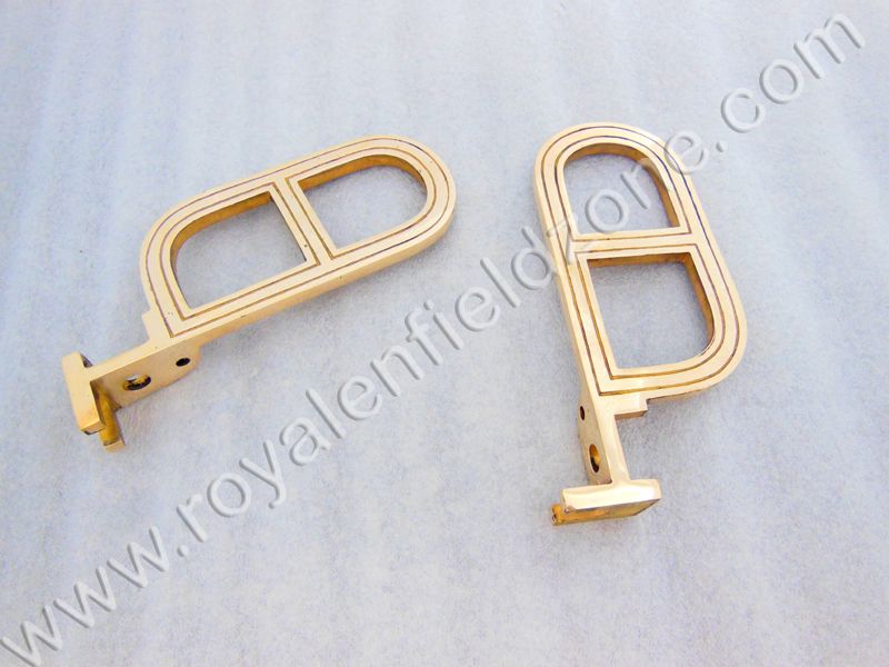 Brass rear footrest for royal enfield bs3 /bs4/ bs6 before 2020 model classic , electra , standard