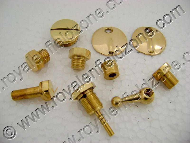 Royal Enfield Customised Brass Nuts Studs Cap Bolt Kit Royal Erado Accessories