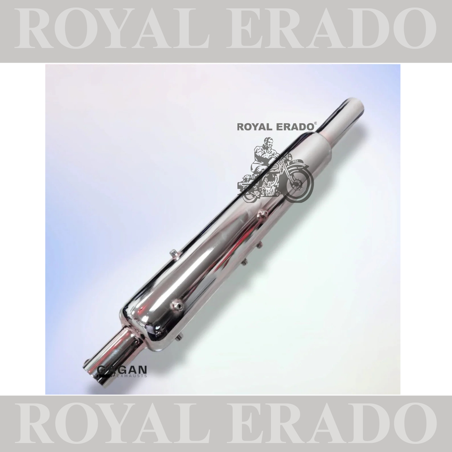 BIG PUNJAB SILENCER CHROME FOR ROYAL ENFIELD CLASSIC ELECTRA STANDARD