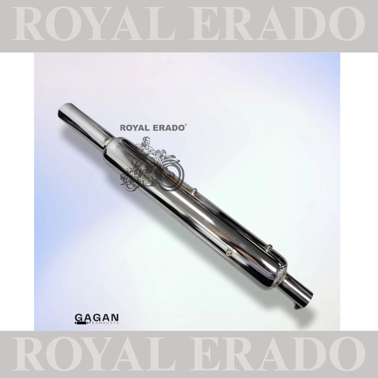 BIG PUNJAB SILENCER CHROME FOR ROYAL ENFIELD CLASSIC ELECTRA STANDARD