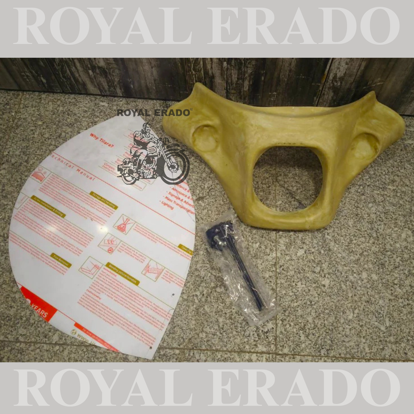 POLICE STYLE HARLEY STYLE WINDSHIELD FOR ROYAL ENFIELD CLASSIC , ELECTRA , STANDARD