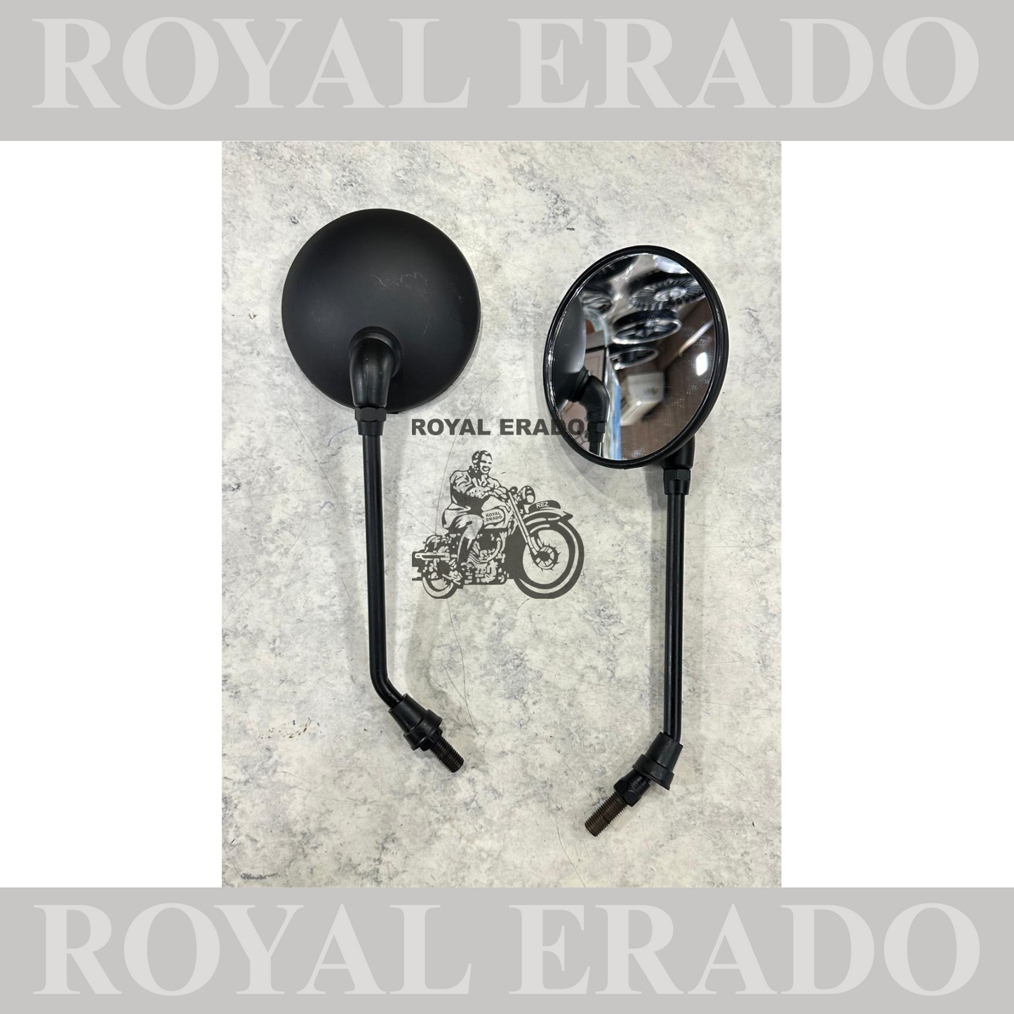 Black mirror for royal enfield classic electra and standard