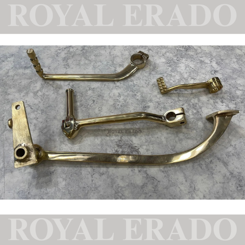 brass gear lever , brake pedal , kick lever , neutral lever  Compatible With Royal Enfield Old Model Bullet