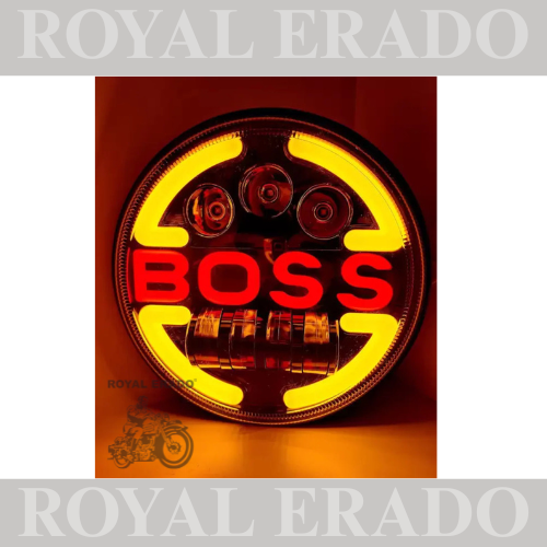 ROYAL ERADO 7" BOSS head light for royal enfield classic , electra , standard