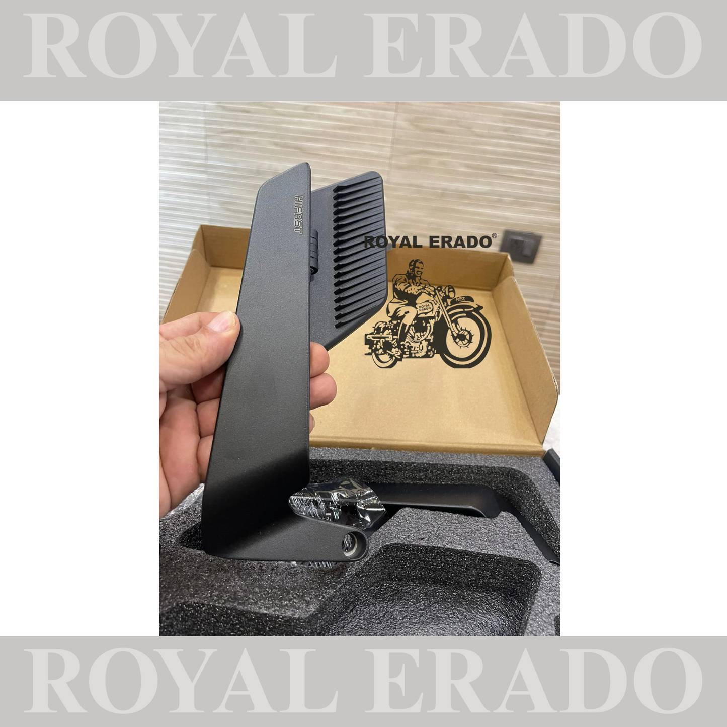 Aerodynamic mirror universal fit for Royal Enfield classic Electra standard splendor pulsar.