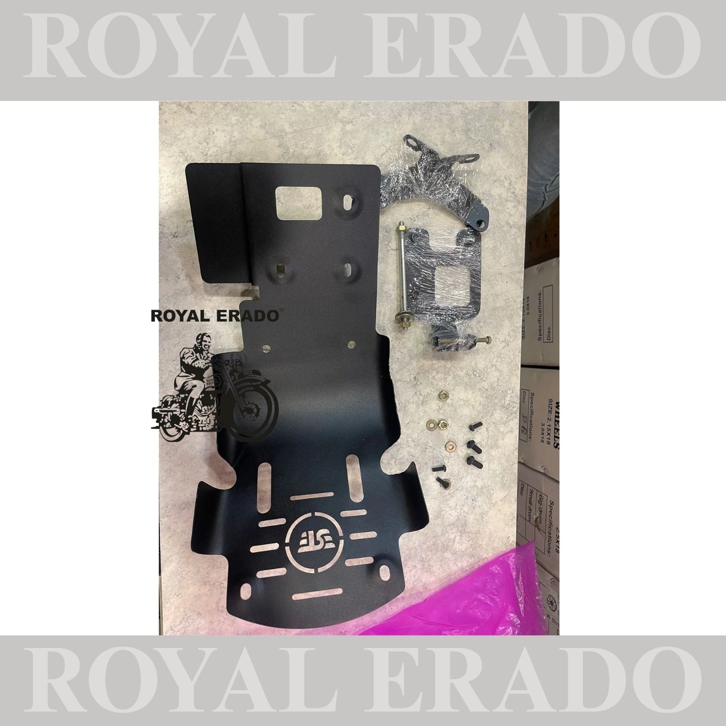 Royal Enfield Black Sump guard for Classic 350 Before Sep 2021 Models, Bullet, ELECTRA STANDARD.
