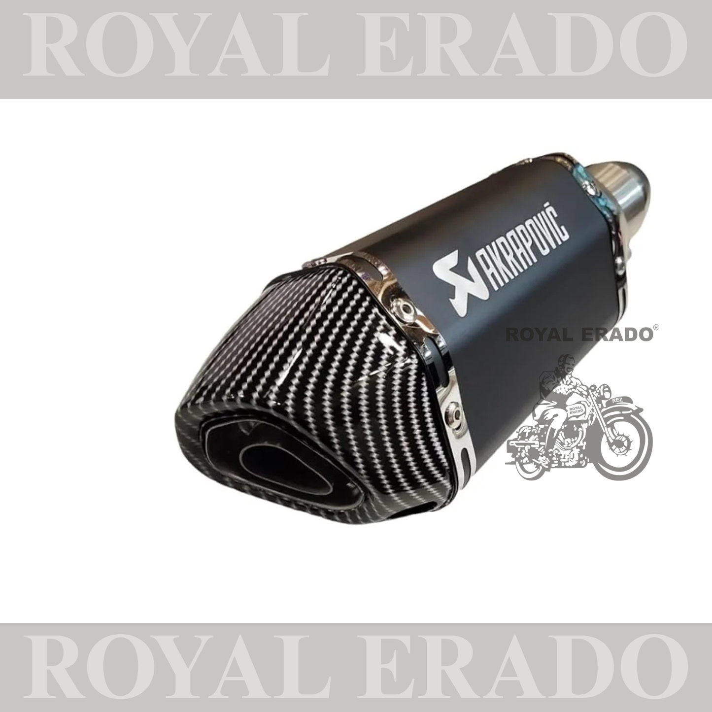 Universal Hexa Cut AKRAPOVIC Muffler Exhaust Pipe Akrapovic Exhaust WID DB Killerl Slip On Exhaust Silencer 36-51 mm carbon fiber black